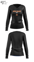 Apple Valley Sun Devils 42610667 Women's Long Sleeve V-neck Shirt - 4