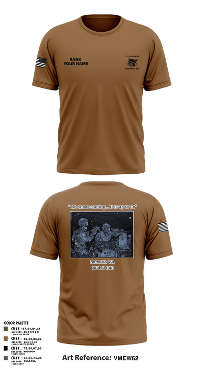 Charger Co. / 2-112th Infantry Battalion 37738588 Short Sleeve Performance Shirt - 55