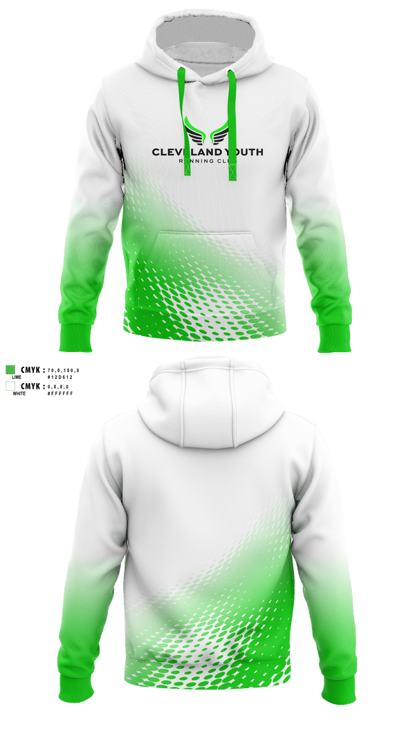 Hoodie, Cleveland Youth Running Club, Cross Country, Teamtime, Team time, sublimation, custom sports apparel, team uniforms, spirit wear, spiritwear, sports uniforms, custom shirts, team store, custom team store, fundraiser sports, apparel fundraiser