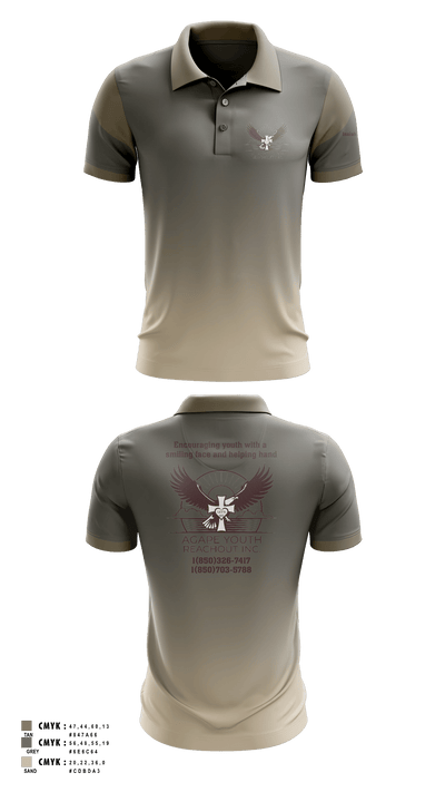 Agape Youth Reachout inc 83634820 Short Sleeve Performance Polo - 1