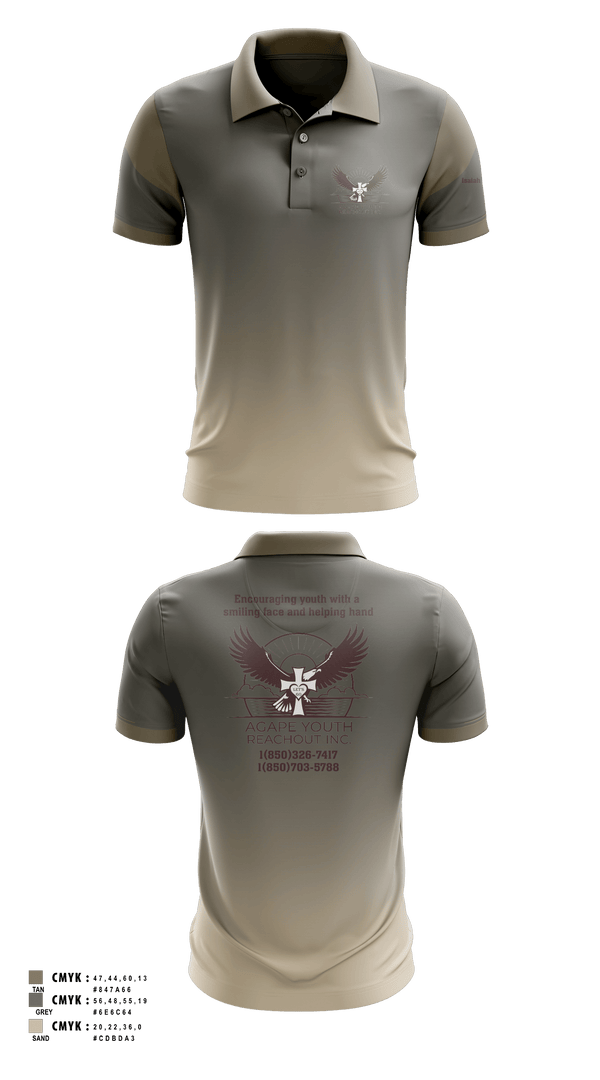 Short Sleeve Performance Polo, Agape Youth Reachout inc, , Teamtime, Team time, sublimation, custom sports apparel, team uniforms, spirit wear, spiritwear, sports uniforms, custom shirts, team store, custom team store, fundraiser sports, apparel fundraiser