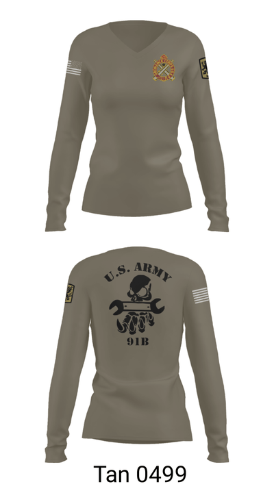 411TH 46316966 Women's Long Sleeve V-neck Shirt - 77