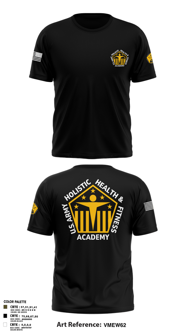 Short Sleeve Performance Shirt, U.S. Army Holistic Health & Fitness Academy, Army, Teamtime, Team time, sublimation, custom sports apparel, team uniforms, spirit wear, spiritwear, sports uniforms, custom shirts, team store, custom team store, fundraiser sports, apparel fundraiser
