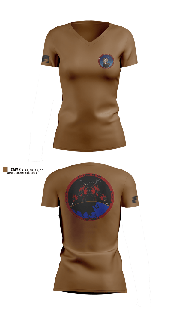 Womens Short Sleeve Vneck Shirt, Detachment 1, 24th MDSB, , Teamtime, Team time, sublimation, custom sports apparel, team uniforms, spirit wear, spiritwear, sports uniforms, custom shirts, team store, custom team store, fundraiser sports, apparel fundraiser