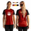Falcons Girls Flag Football 76046302 Women's Short Sleeve V-neck Shirt - 3