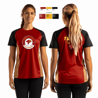 Womens Short Sleeve Vneck Shirt, Falcons Girls Flag Football, , Teamtime, Team time, sublimation, custom sports apparel, team uniforms, spirit wear, spiritwear, sports uniforms, custom shirts, team store, custom team store, fundraiser sports, apparel fundraiser