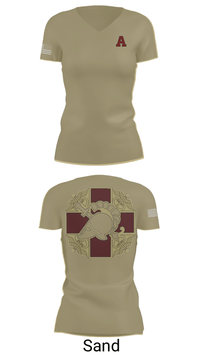 US MEDDAC 46009212 Women's Short Sleeve V-neck Shirt - 88
