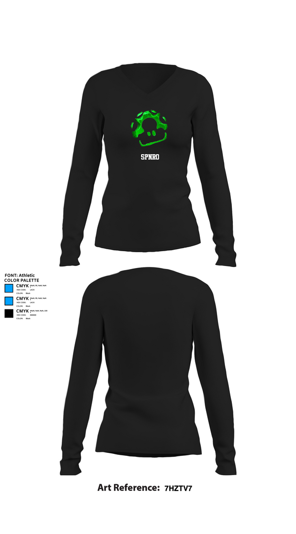 Womens Long Sleeve Vneck Shirt, SPNRO, , Teamtime, Team time, sublimation, custom sports apparel, team uniforms, spirit wear, spiritwear, sports uniforms, custom shirts, team store, custom team store, fundraiser sports, apparel fundraiser