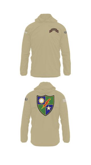 Windbreaker, 75th Ranger Regiment, Army, Teamtime, Team time, sublimation, custom sports apparel, team uniforms, spirit wear, spiritwear, sports uniforms, custom shirts, team store, custom team store, fundraiser sports, apparel fundraiser
