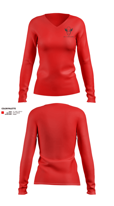 DC-1 Outlaws 94538191 Women's Long Sleeve V-neck Shirt - 2