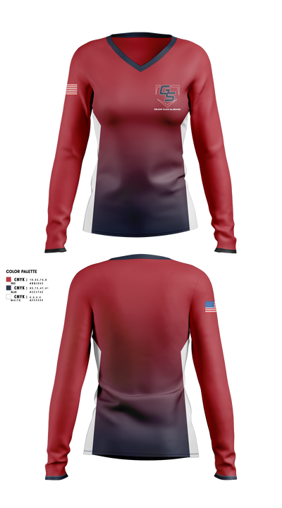 Grand Slam Alabama 25329763 Women's Long Sleeve V-neck Shirt - 1