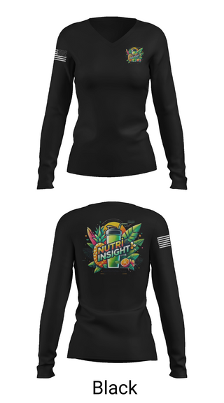 Womens Long Sleeve Vneck Shirt, Nutrinsight, , Teamtime, Team time, sublimation, custom sports apparel, team uniforms, spirit wear, spiritwear, sports uniforms, custom shirts, team store, custom team store, fundraiser sports, apparel fundraiser