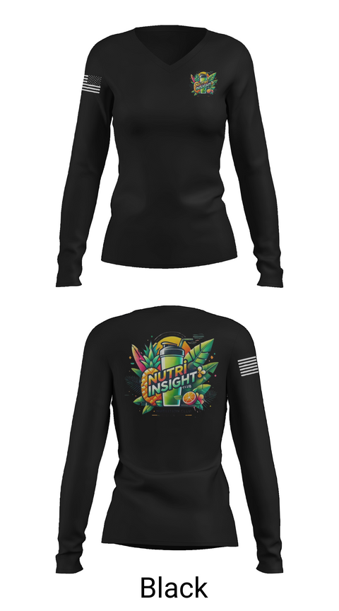 Womens Long Sleeve Vneck Shirt, Nutrinsight, , Teamtime, Team time, sublimation, custom sports apparel, team uniforms, spirit wear, spiritwear, sports uniforms, custom shirts, team store, custom team store, fundraiser sports, apparel fundraiser