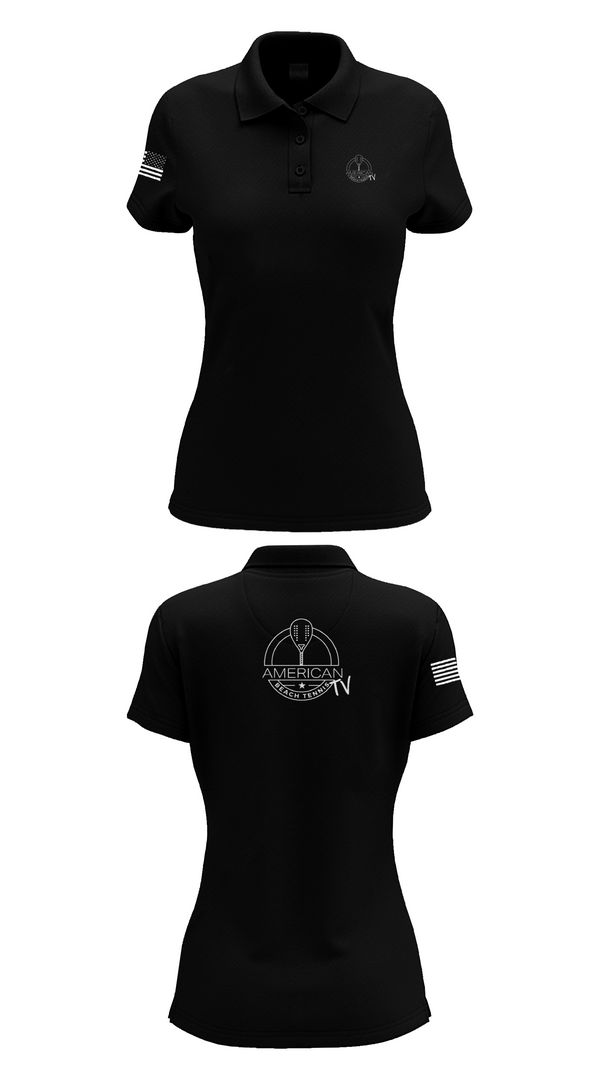 Womens Short Sleeve Performance Polo, American Beach Tennis, Tennis, Teamtime, Team time, sublimation, custom sports apparel, team uniforms, spirit wear, spiritwear, sports uniforms, custom shirts, team store, custom team store, fundraiser sports, apparel fundraiser