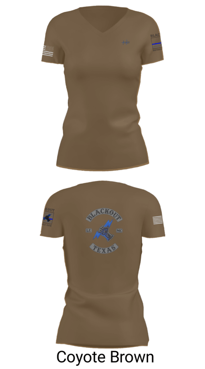 BLACKOUT LE-MC 82961790 Women's Short Sleeve V-neck Shirt - 8