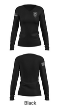 Morristown Police Department 25451199 Women's Long Sleeve V-neck Shirt - 35