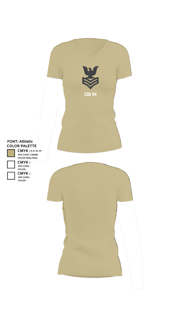Womens Short Sleeve Vneck Shirt, CDA 64, Navy, Teamtime, Team time, sublimation, custom sports apparel, team uniforms, spirit wear, spiritwear, sports uniforms, custom shirts, team store, custom team store, fundraiser sports, apparel fundraiser