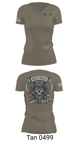Womens Short Sleeve Vneck Shirt, Baker 3-509th 3rd Plt 1st squad, Army, Teamtime, Team time, sublimation, custom sports apparel, team uniforms, spirit wear, spiritwear, sports uniforms, custom shirts, team store, custom team store, fundraiser sports, apparel fundraiser