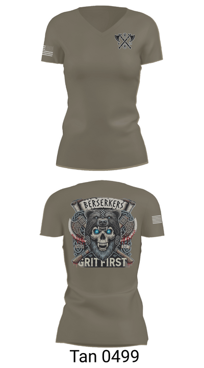 Baker 3-509th 3rd Plt 1st squad 60073036 Women's Short Sleeve V-neck Shirt - 68