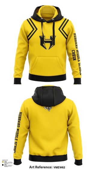 Hoodie, Hubbard Middle School Cheer, Cheer, Teamtime, Team time, sublimation, custom sports apparel, team uniforms, spirit wear, spiritwear, sports uniforms, custom shirts, team store, custom team store, fundraiser sports, apparel fundraiser