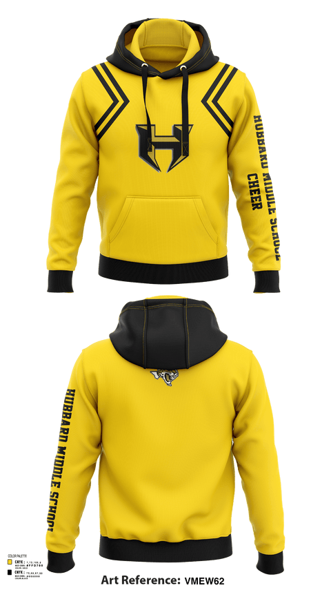 Hoodie, Hubbard Middle School Cheer, Cheer, Teamtime, Team time, sublimation, custom sports apparel, team uniforms, spirit wear, spiritwear, sports uniforms, custom shirts, team store, custom team store, fundraiser sports, apparel fundraiser