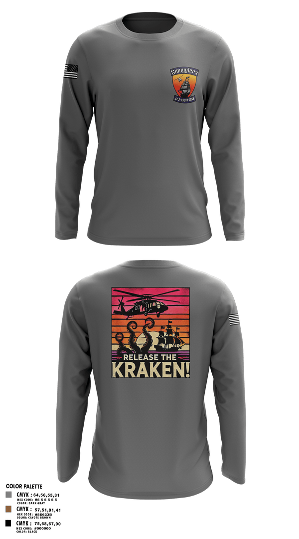 Long Sleeve Performance Shirt, A/2135th GSAB “SMUGGLERS”, Army, Teamtime, Team time, sublimation, custom sports apparel, team uniforms, spirit wear, spiritwear, sports uniforms, custom shirts, team store, custom team store, fundraiser sports, apparel fundraiser