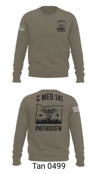 Crew Neck Sweatshirt, C MED 141, National Guard, Teamtime, Team time, sublimation, custom sports apparel, team uniforms, spirit wear, spiritwear, sports uniforms, custom shirts, team store, custom team store, fundraiser sports, apparel fundraiser