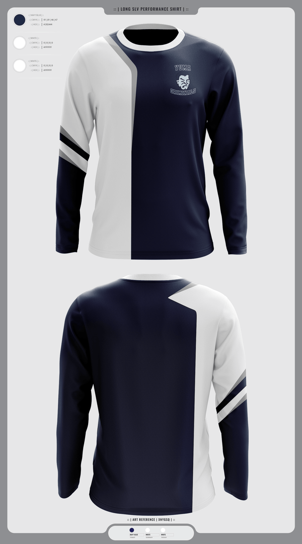 Long Sleeve Performance Shirt, Yuma High School Wrestling, Wrestling, Teamtime, Team time, sublimation, custom sports apparel, team uniforms, spirit wear, spiritwear, sports uniforms, custom shirts, team store, custom team store, fundraiser sports, apparel fundraiser