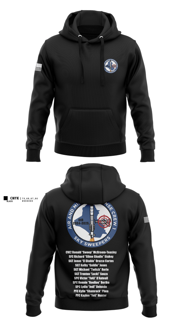 Hoodie, Bravo Battery, 4th Battalion, 3rd Air Defense Artillery Regiment, Army, Teamtime, Team time, sublimation, custom sports apparel, team uniforms, spirit wear, spiritwear, sports uniforms, custom shirts, team store, custom team store, fundraiser sports, apparel fundraiser