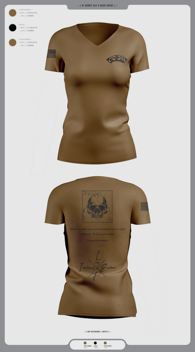 TRF 911 66573604 Women's Short Sleeve V-neck Shirt - 3