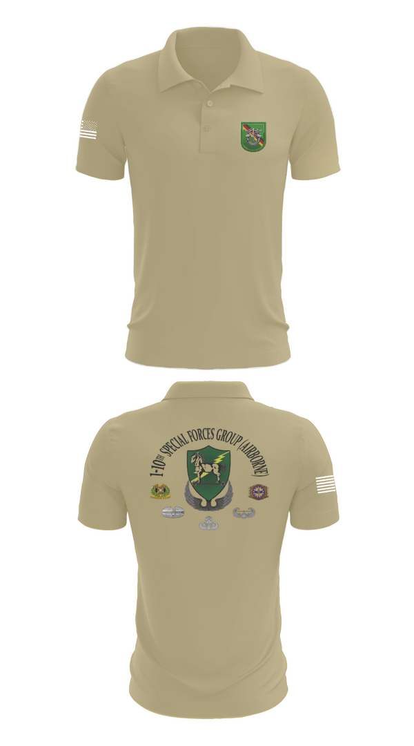 Short Sleeve Performance Polo, 1-10 SFG FSC, Army, Teamtime, Team time, sublimation, custom sports apparel, team uniforms, spirit wear, spiritwear, sports uniforms, custom shirts, team store, custom team store, fundraiser sports, apparel fundraiser