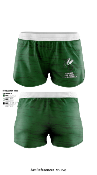 Womens Shorts, Highland High School Track and Field, Track & Field, Teamtime, Team time, sublimation, custom sports apparel, team uniforms, spirit wear, spiritwear, sports uniforms, custom shirts, team store, custom team store, fundraiser sports, apparel fundraiser