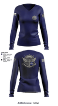 NASA PARACHUTE RIGGERS 96987391 Women's Long Sleeve V-neck Shirt - 1