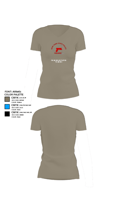 Firearms and Tactics training 60142734 Women's Short Sleeve V-neck Shirt - 61