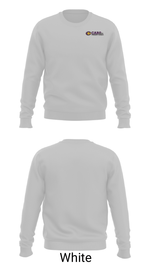 Crew Neck Sweatshirt, Caro High School Volleyball, Women's Volleyball, Teamtime, Team time, sublimation, custom sports apparel, team uniforms, spirit wear, spiritwear, sports uniforms, custom shirts, team store, custom team store, fundraiser sports, apparel fundraiser