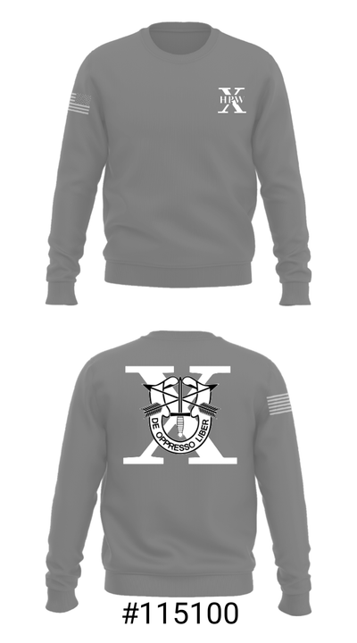 10th Special Forces HPW 55640979 Crew Neck Sweatshirt - 16