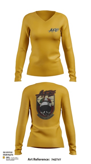 Womens Long Sleeve Vneck Shirt, 162 AFE, Air Force, Teamtime, Team time, sublimation, custom sports apparel, team uniforms, spirit wear, spiritwear, sports uniforms, custom shirts, team store, custom team store, fundraiser sports, apparel fundraiser