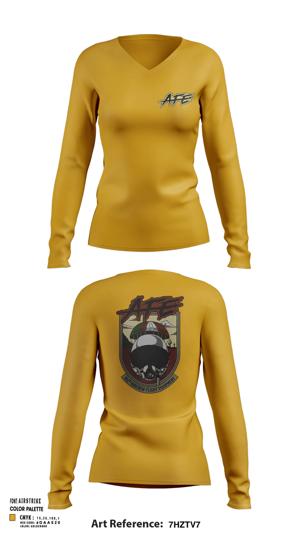Womens Long Sleeve Vneck Shirt, 162 AFE, Air Force, Teamtime, Team time, sublimation, custom sports apparel, team uniforms, spirit wear, spiritwear, sports uniforms, custom shirts, team store, custom team store, fundraiser sports, apparel fundraiser