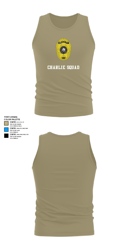 Tank Top, Charlie Squad, Police, Teamtime, Team time, sublimation, custom sports apparel, team uniforms, spirit wear, spiritwear, sports uniforms, custom shirts, team store, custom team store, fundraiser sports, apparel fundraiser