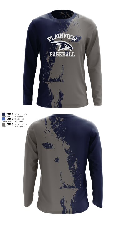 Plainview Little League 37284213 Long Sleeve Performance Shirt 23