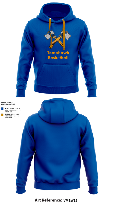 Tomahawk High School Basketball 22855105 Hoodie - 1
