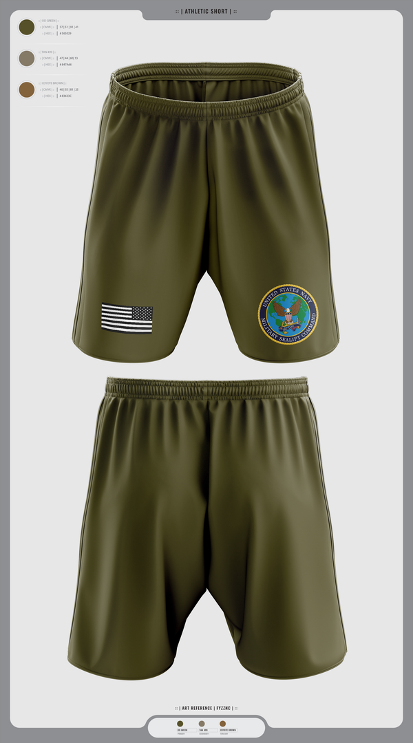 Athletic Shorts With Pockets, MILITARY SEALIFT COMMAND ATLANTIC, , Teamtime, Team time, sublimation, custom sports apparel, team uniforms, spirit wear, spiritwear, sports uniforms, custom shirts, team store, custom team store, fundraiser sports, apparel fundraiser