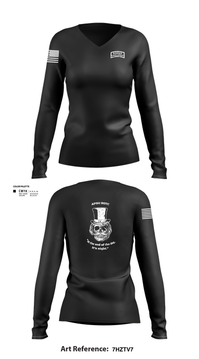 APSU RANGER CHALLENGE 6778670 Women's Long Sleeve V-neck Shirt - 3