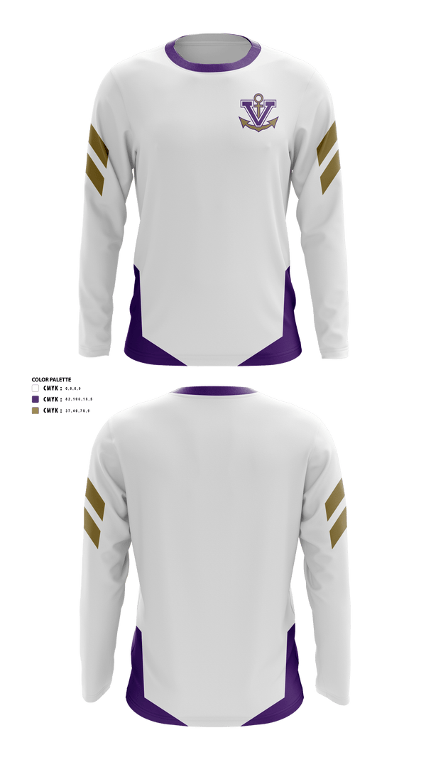 Long Sleeve Performance Shirt, Vermilion High School Golf, Golf, Teamtime, Team time, sublimation, custom sports apparel, team uniforms, spirit wear, spiritwear, sports uniforms, custom shirts, team store, custom team store, fundraiser sports, apparel fundraiser