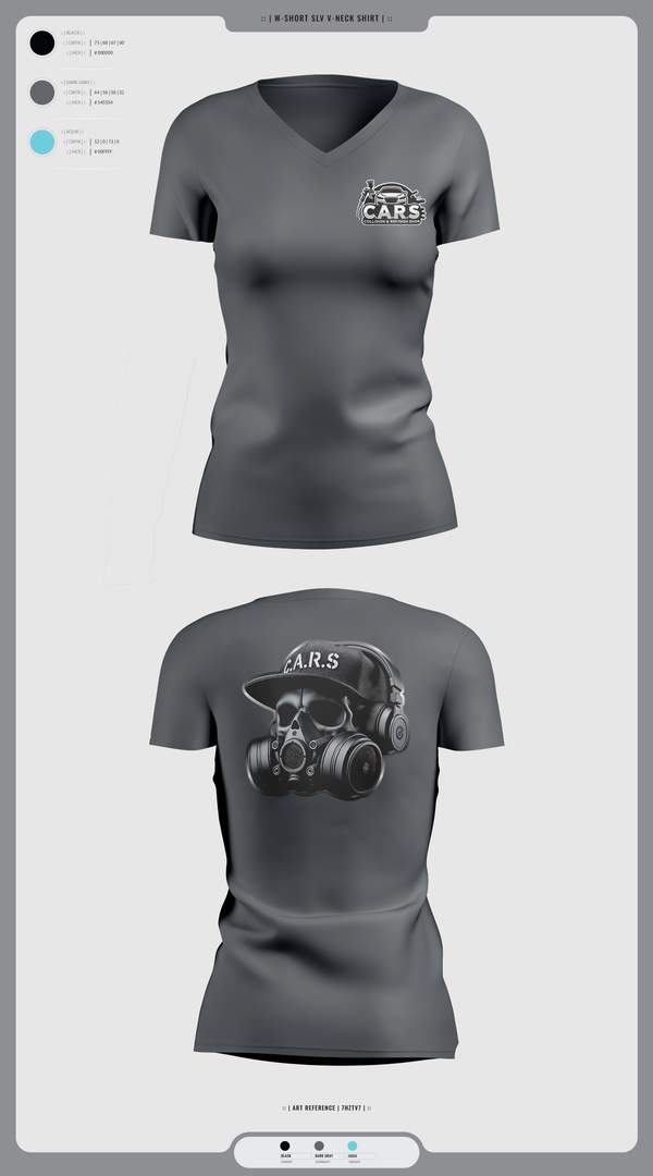 Womens Short Sleeve Vneck Shirt, C.A.R.S, , Teamtime, Team time, sublimation, custom sports apparel, team uniforms, spirit wear, spiritwear, sports uniforms, custom shirts, team store, custom team store, fundraiser sports, apparel fundraiser