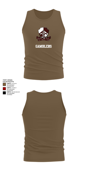 Tank Top, Gamblers, Army, Teamtime, Team time, sublimation, custom sports apparel, team uniforms, spirit wear, spiritwear, sports uniforms, custom shirts, team store, custom team store, fundraiser sports, apparel fundraiser