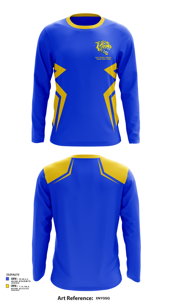 Long Sleeve Performance Shirt, East Peoria Central Junior High School, Spirit Store, Teamtime, Team time, sublimation, custom sports apparel, team uniforms, spirit wear, spiritwear, sports uniforms, custom shirts, team store, custom team store, fundraiser sports, apparel fundraiser