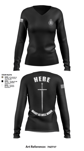 Women's Long Sleeve Vneck Shirt, CHBOLC 24-002, Army, Teamtime, Team time, sublimation, custom sports apparel, team uniforms, spirit wear, spiritwear, sports uniforms, custom shirts, team store, custom team store, fundraiser sports, apparel fundraiser