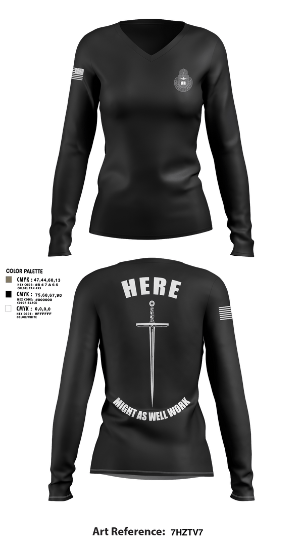 Women's Long Sleeve Vneck Shirt, CHBOLC 24-002, Army, Teamtime, Team time, sublimation, custom sports apparel, team uniforms, spirit wear, spiritwear, sports uniforms, custom shirts, team store, custom team store, fundraiser sports, apparel fundraiser