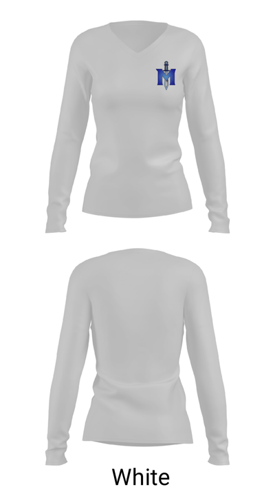 iMater Knights 12068030 Women's Long Sleeve V-neck Shirt - 6